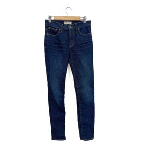 Madewell Jeans Women 26 Blue 9" Mid-Rise Skinny Dark Wash Stretch Denim